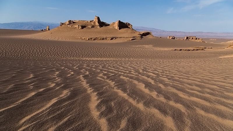 shahdad desert with astonish kalut and safari cars in near kerman